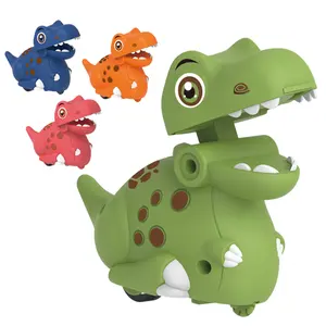 Cartoon Dinosaur Press and Go Toys Green Orange Animal Sensory Toys for Kids