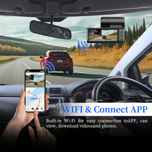 Caméra de tableau de bord 4K GPS intégré, caméra de tableau de bord WiFi pour voitures 30fps Dash Cam avant et arrière avec application, écran IPS 2.86 ", vision nocturne, WDR - Product Image 4