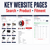 Développement de site web Shopify personnalisé pour pièces automobiles, compatible web et mobile, avec filtres de véhicules et catalogue de pièces LionCreate