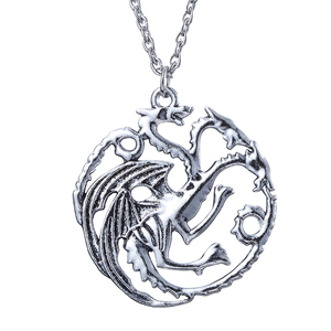 Collier Pendentif Dragon <span class=keywords><strong>Targaryen</strong></span> de la Saga Glace et Feu, en Alliage de Zinc, Design Animal, Style Vintage, Bijou de Film pour Hommes et Femmes - Product Image 3