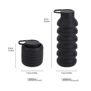 Bouteille de sport pliable en silicone portable pour enfants, sans BPA, pour la course et les voyages, bouteille à boire directement pliable pour les grossistes - Product Image 3