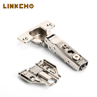 Петли LINKCHO с доводчиком, гидравлические, 3D, для кухонных шкафов и дверей, регулируемые, съемные, антикоррозийные, бесшумные