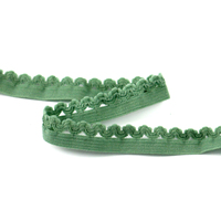 Bande élastique en nylon souple de 12 mm, respirante, à bord ondulé festonné, pour la confection de bretelles de soutien-gorge