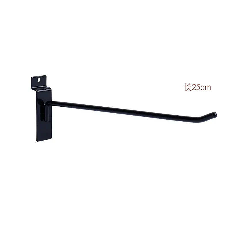 4" 6" 8" 10" factory custom display powder coated slatwall hook black