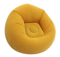 Fauteuil gonflable paresseux en PVC floqué personnalisable, chaise longue d'extérieur, pouf gonflable au design moderne