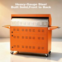 Barbecue à gaz de luxe en forme de H, brûleur orange, en acier inoxydable 304, 99 000 BTU, pour cuisine extérieure de jardin – Stock USA