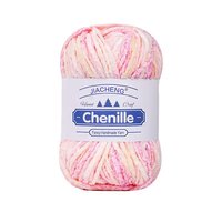 Factory-direct Wholesale Fancy Bleached Pattern Chenille Yarn 50g Per Ball; Chunky Hand-knitting Yarn Crochet DIY Craft Material