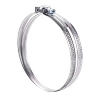Collier de serrage réglable en acier inoxydable 201/304 pour conduit de sécheuse, à dégagement rapide, à vis sans fin, avec finition zincée
