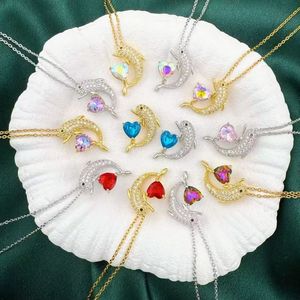 Collar con Colgante de Estrella de Mar y <span class=keywords><strong>Luna</strong></span>, Cristal Rosa y Azul, Collar con Colgante de <span class=keywords><strong>la</strong></span> Serie Océano Romántico para Mujer, Joyerí<span class=keywords><strong>a</strong></span> Personalizada - Product Image 4