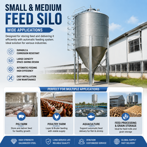 Silo per Mangime per Polli <span class=keywords><strong>in</strong></span> Acciaio Personalizzato, Piccolo Silo per Cereali con Capacità da 3-30 Tonnellate - Product Image 6