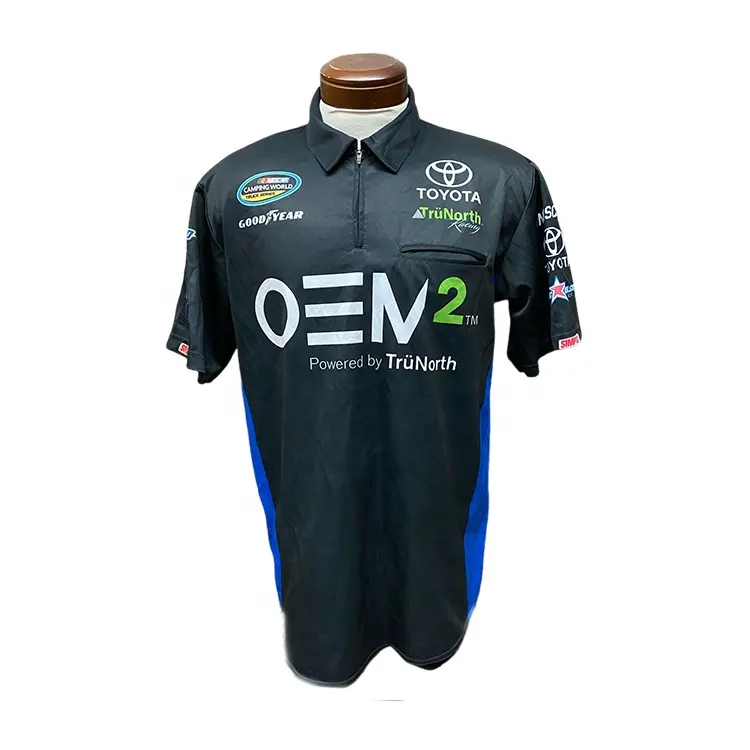 Su misura Logo traspirante sublimazione Racing Teamwear personalizzato F1 Polo magliette Pit Crew Racing T shirt