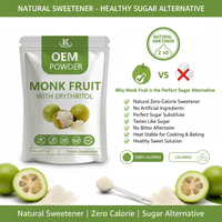 OEM/ODM Groothandel Natuurlijk Monniksvrucht Extract Zoetstof Poeder Met Erythritol Zoeter Dan Suiker Geschikt voor Volwassenen