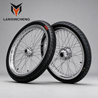Nouveau kit de roues Supermoto 17 pouces Light Bee XLBX chromé argenté pour Talaria MX4/MX3/X3 – Pneu haute performance pour E-Bike 70/90