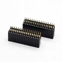 En-tête femelle personnalisé de haute qualité double rangée droite 1.27Mm x 2.54Mm pas 8.5 positions de hauteur connecteur 02p-50p pour carte Pcb