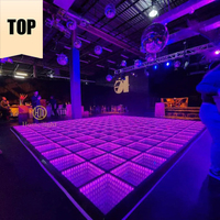Panneau de sol de danse LED à effet miroir infini 3D de haute qualité Homei, dalle de danse RGB, éclairage portable pour discothèque, éclairage DMX