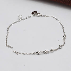 Pulsera de Plata S925 para Mujer, Joyería de Perlas DIY Exquisita con Cuentas con Orificio y Bandeja Vacía, Accesorio Elegante Hecho a Mano 548 - Product Image 2