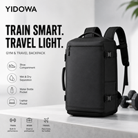 Sac à dos de voyage imperméable avec logo personnalisé, compartiment à chaussures, sac pour ordinateur portable multifonctionnel, grande capacité, sac de sport pour hommes