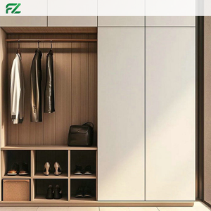Armoire <span class=keywords><strong>à</strong></span> <span class=keywords><strong>chaussures</strong></span> multifonctionnelle blanche minimaliste moderne Panneau en nid d'abeille en aluminium Entrée Garde-robe Meubles de maison <span class=keywords><strong>à</strong></span> la mode - Product Image 1