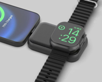 Cargador Inalámbrico Magnético 3 en 1 OEM, Banco de Energía con Función de Soporte de Carga, con Puerto USB-C Plegable