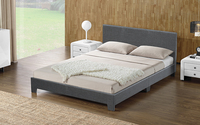 Tête de lit en tissu de lin de style américain moderne Willsoon, cadre de lit en bois doux, taille Queen, emballage en un seul carton avec prix compétitif