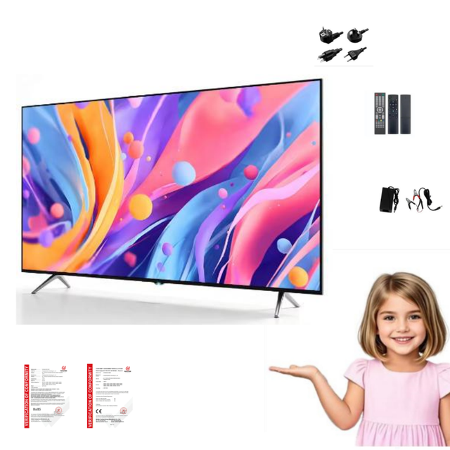 Manufacturer Wholesales 100 Inch Android System 4K Tempered Glass and Accepts Customized Frameless Google System TVs