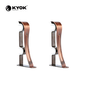 ขายึดราวม่านคู่อเนกประสงค์ KYOK - โลหะขัดเงาหลากสีสำหรับหน้าต่างแบบกำหนดเอง - Product Image 5