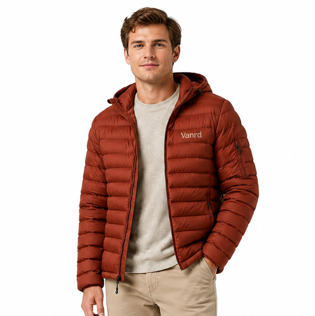 2026 Men's Waterproof Polyester Puffer Jacket Men Outwear Warm Thick Jacket High Quality Zipper up Puffer Jacket Men Clothing