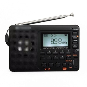 Radio portable V115 AM FM SW, lecteur MP3 1000 mAh, écran LCD, prise en charge multilingue, haut-parleur intégré - Product Image 6