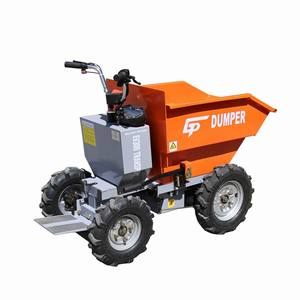 CP Manufacturing Machinery Atv Transport Micro Electric <strong>Power</strong> Rubber Solid 4 <strong>Wheels</strong> <strong>Barrow</strong> Trolley Mini Battery Dumper 300kg - Product Image 1