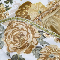 Rideau de Fenêtre Moderne Luxueux à Motifs Floraux Jacquard Occultant pour Salon – Rideaux et Cantonnières en Gros