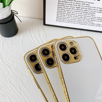 Housse de téléphone portable vierge de luxe par galvanoplastie 2D Sublimation pour iphone 15 14 13 12 11 X Xs Max 6 7 8 Plus