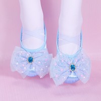 Chaussures de danse professionnelles pour enfants pour filles chaussures de pratique de Ballet à paillettes à semelles souples conception chinoise pour tout-petits