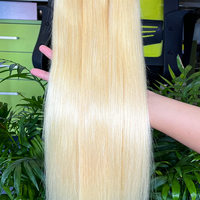 Extensions de Cheveux Humains Brésiliens Bruts en Gros, 26 Pouces, Haute Qualité, Couleur Blond 613, Double Trame Faite à la Machine, 100g, Prêtes à la Permanente