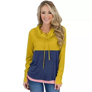 Sudadera con capucha y estampado de dos tonos para mujer, técnicas de sublimación con cremallera, suministro OEM, tejido de punto, Material de poliéster, lavado sólido - Product Image 4