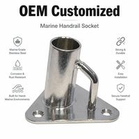 Support de main courante triangulaire en acier inoxydable sur mesure avec poignée pour bateaux et yachts – Fabricant OEM