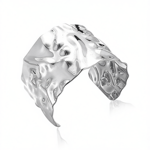 Amy Amy Fashion <b>Cuff</b> <b>Bracelet</b> B1137 <b>Silver</b> Plated Alloy Women's Trendy Jewelry - Product Image 3