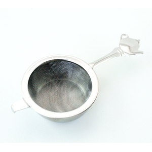 Filtro per Caffè in Acciaio Inox a Maglia Fine, Infusore per Tè a Forma di Teiera <span class=keywords><strong>con</strong></span> Manico, Regalo Speciale <span class=keywords><strong>con</strong></span> Vassoio Raccogligocce - Product Image 3