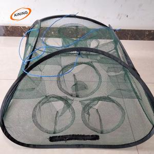 Katlanır karides ağları yeşil naylon kumaş ile olta takımı otomatik kare kafes - Product Image 5