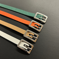 Bracelets intelligents en cuir italien écologique avec logo personnalisé, puce RFID, impression numérique et sérigraphie, style art populaire, promotionnels