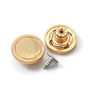 Boutons et rivets en métal Zamac pour jeans et vêtements en denim, avec logo personnalisé et motif plaqué or. - Product Image 3