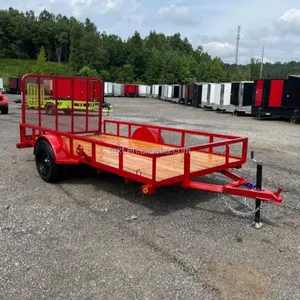 Flatbed Container Semi Trailer untuk truk Pickup untuk tujuan kargo & utilitas