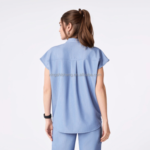 Elegante Uniforme Médico para Mujer, Color <span class=keywords><strong>Azul</strong></span> <span class=keywords><strong>Marino</strong></span>, Estilo Nuevo, Talla Grande, Logotipo Personalizado, Uniforme de Enfermería Suave - Product Image 3