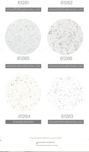 Piastrelle in Ceramica Metallica Smaltata Effetto Terrazzo Bianco Moderno <span class=keywords><strong>Mirabella</strong></span>, Imitazione Pietra Resistente agli Acidi per Zone Pranzo - Product Image 2