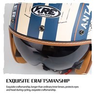 Casques de moto vintage à visage ouvert quatre saisons avec visière solaire, homologués DOT, casque de moto jet rétro, casques de sécurité à visage ouvert