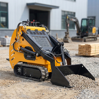 Spedizione Gratuita Mini Skid Steer Loader Economico, Caricatore a Cingoli per Fattoria con Motore CE EPA, Caricatori Compatti Diesel Skid Steer