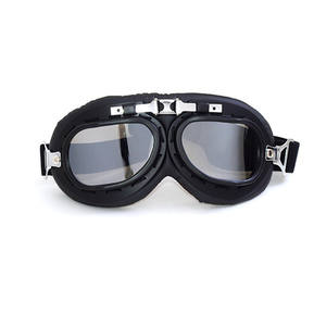 Lunettes de moto rétro Lunettes Vintage Moto Classique noir Lunettes pour Harley Pilot Steampunk ATV Vélo Casque en cuivre - Product Image 4