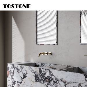 Мраморная раковина Tostone Calacatta Viola (натуральный мрамор), цельная, для дома, виллы, отеля, ванной комнаты, декора - Product Image 3