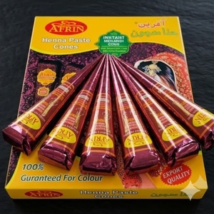 Afrin Pâte de Henné Instantanée en Cônes – Boîte Garantie Couleur – Qualité Supérieure – Cônes de Mehendi pour Teinture Rapide – Art du Henné Nuptial - Product Image 3