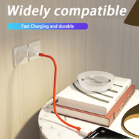 Cable USB Tipo-C de Carga Rápida, Material de PVC Reutilizable para Teléfonos Móviles y Computadoras, Carga Rápida de 5A, Transferencia de Datos, Marca Privada
