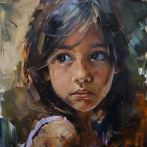 Peinture de portrait à partir de <span class=keywords><strong>photo</strong></span>, <span class=keywords><strong>peinte</strong></span> à la main à l'huile <span class=keywords><strong>sur</strong></span> <span class=keywords><strong>toile</strong></span> - Cadeau personnalisé pour enfant, famille, mariage - Impressionniste texturé - Product Image 2